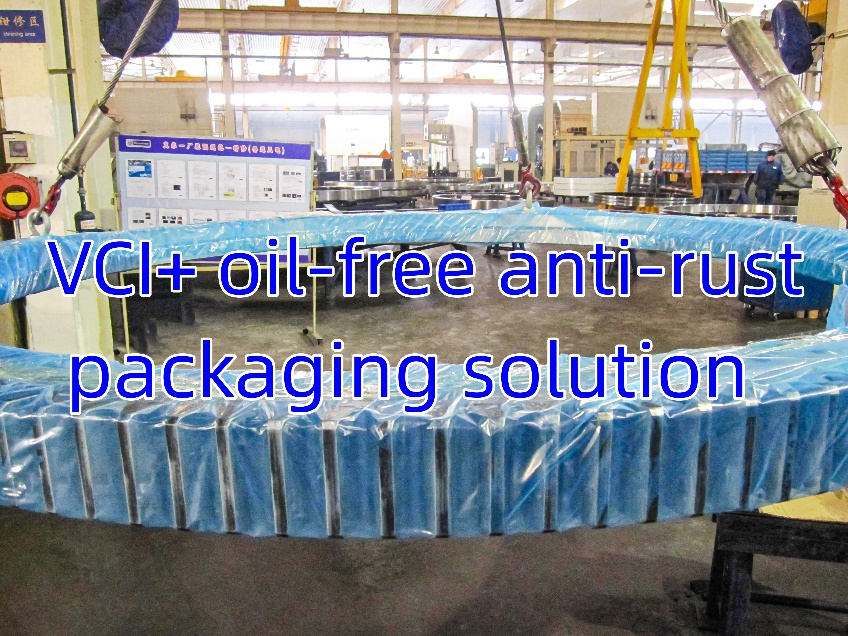 Embalagem VCI isenta de &oacute;leo e &agrave; prova de ferrugem